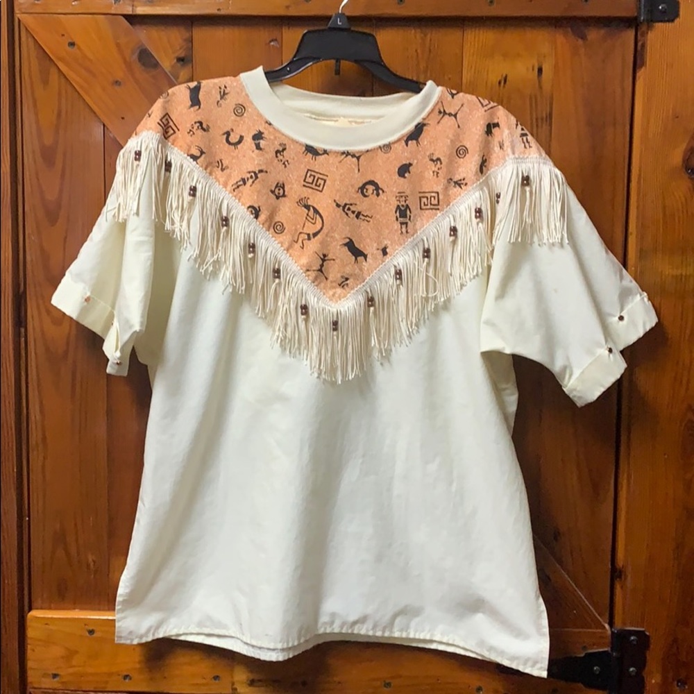 Hazelwood Southwestern Fashions top. Size L. Vtg.